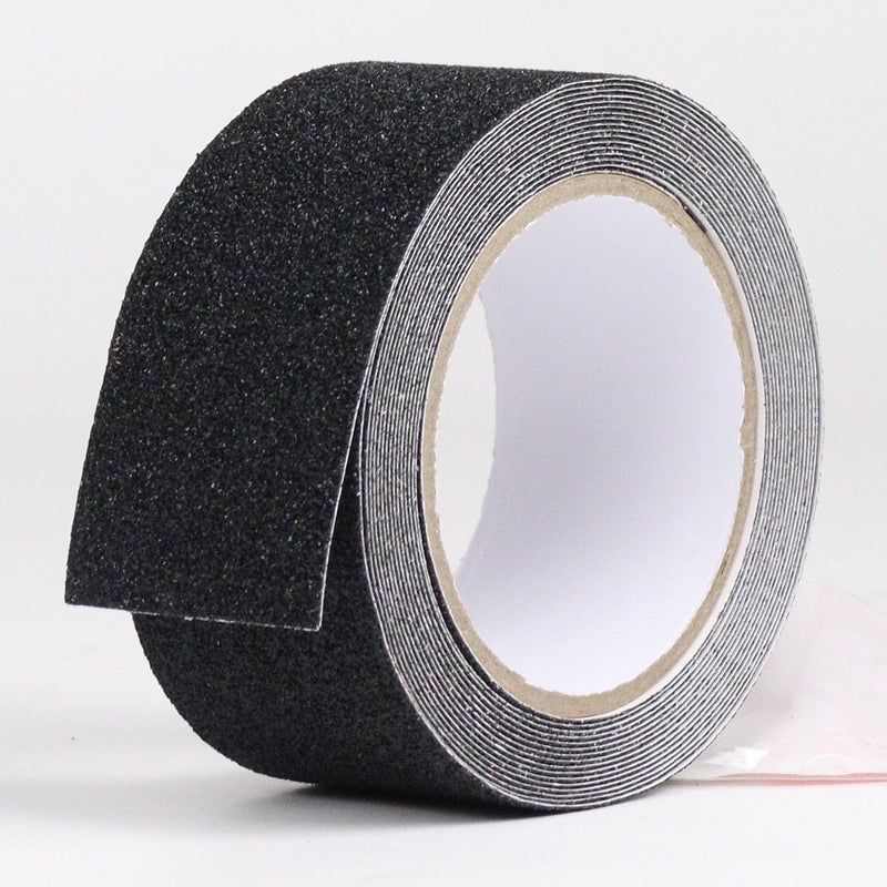 QILIMA Anti Slip Tape - Waterproof Non Slip Stair Grips, Outdoor Adhesive Grip Tape for Step Treads, Black, 2inx16.5ft - Image 2